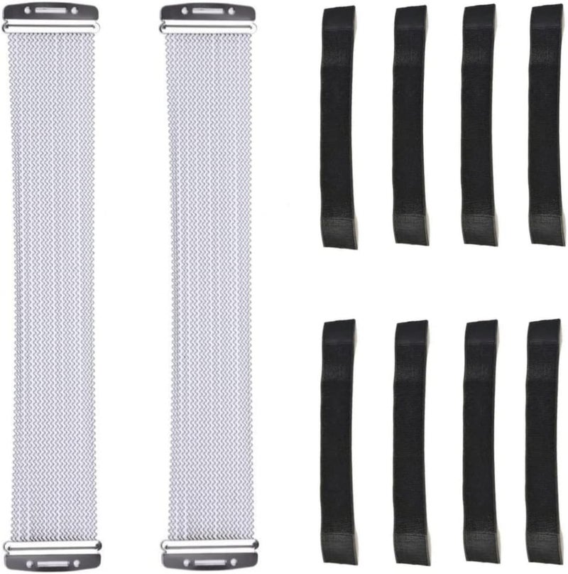 CCeCCe 2 Pack Snare Drum Wire with Black Straps Set 20 Strand Spring Steel Wires Replacement Universal for 14 Inch Snare Drums Cajon Percussion Instrument Accessories - Image 1